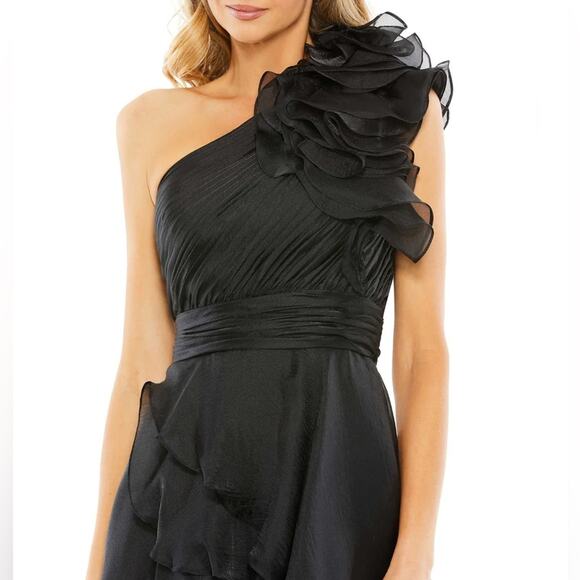 Mac Duggal Black High Low Dress - Picture 3 of 8